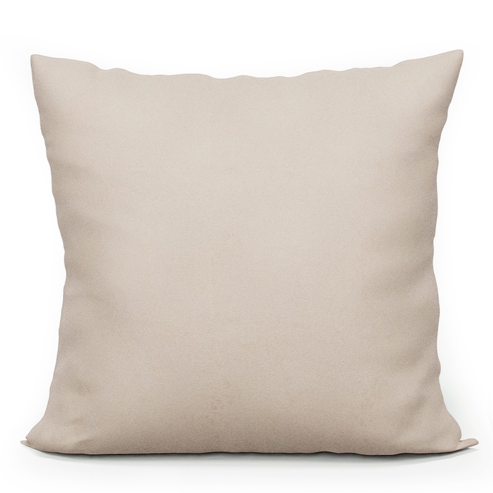 Fata de perna Milas 40x40cm, culoare bej deschis, material poliester 210g/m2