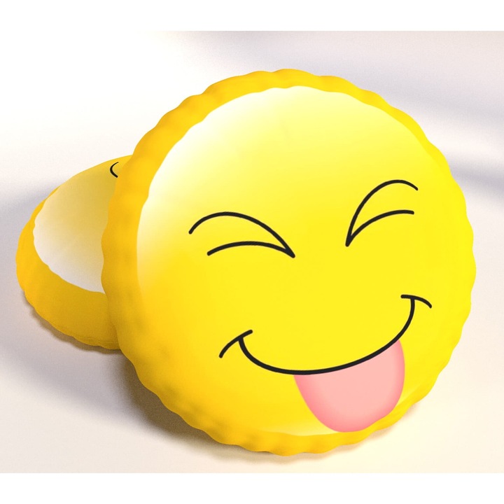 Perna decorativa emoticon, 30x40cm, galben