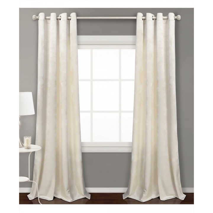 Draper, 140x260cm, bársony\poliészter, krém