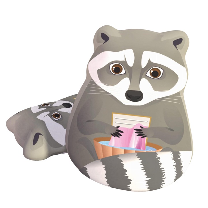 Perna decorativa, Microfibra, 30-40 cm, Model animal, Multicolor