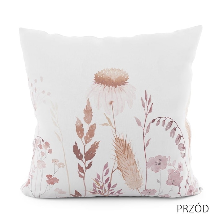 Fata de perna 45x45cm, alb\auriu