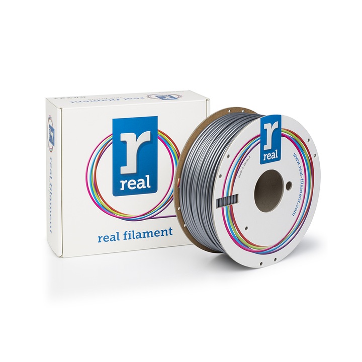 Filament 3D Real PLA, argintiu, 1Kg, 2.85mm