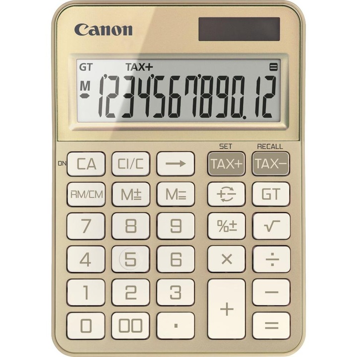 3D калкулатор Canon KS-125KB-GD, златен, компактен размер