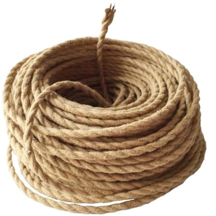 Cablu electric acoperit cu tesatura, Enforose, constructie din cupru pur, flexibil, 3 m