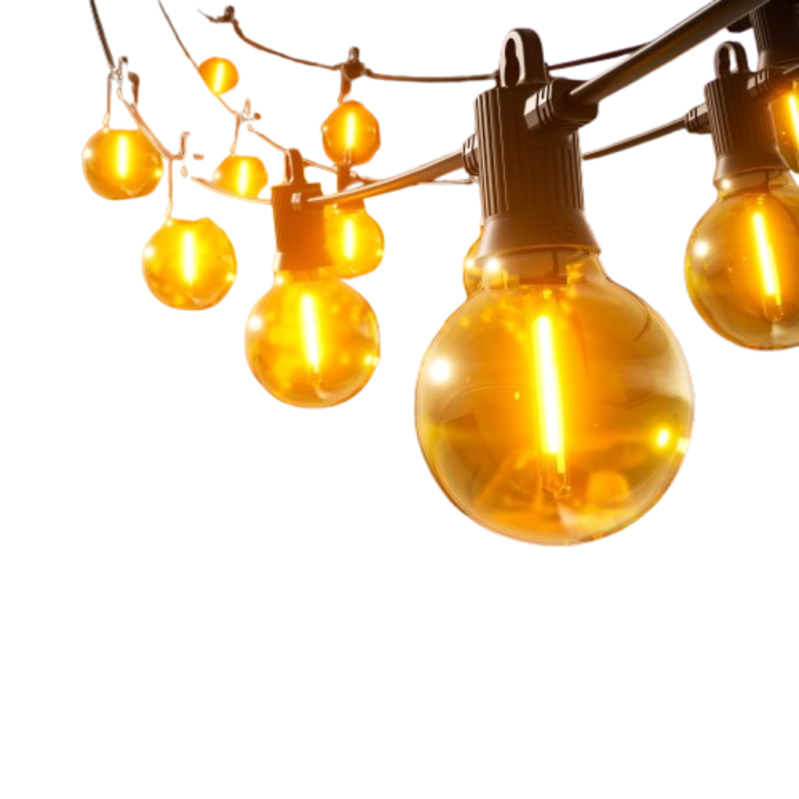 LED светлини Kawaya 15m Външни IP65 Водоустойчиви с 25+2 нечупливи крушки Топла бяла светлина за балкон, двор, сватба, тераса, парти на открито