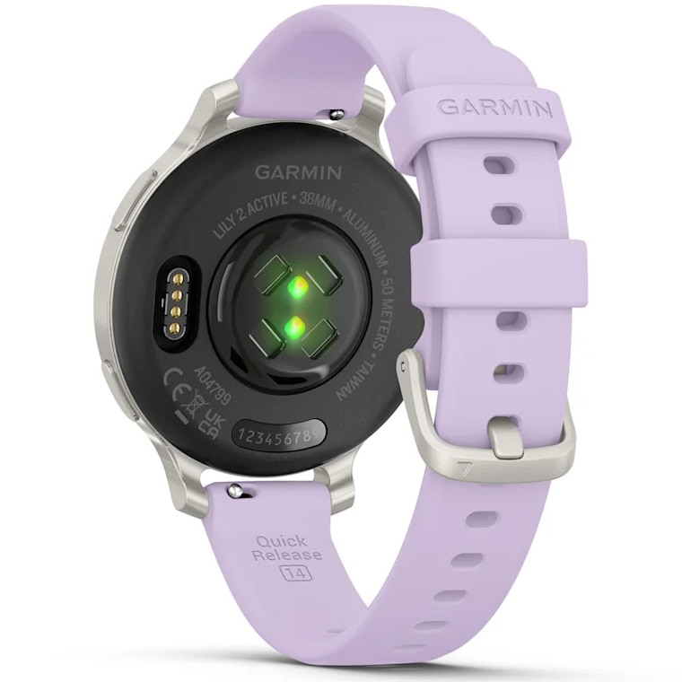 Smartwatch Garmin Lily 2 Active, 38mm, GPS, curea silicon, Silver