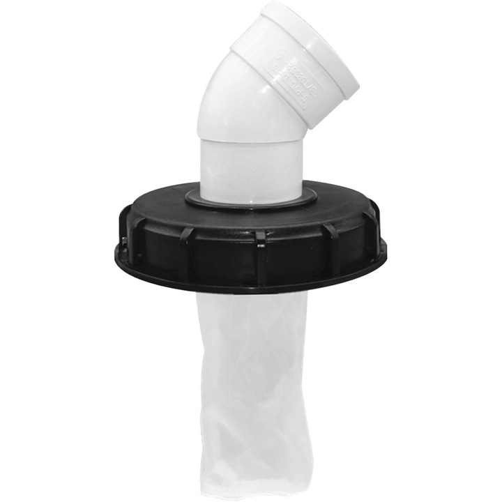 Capac rezervor IBC cu filtru, Enforose, Nylon, Negru/Alb