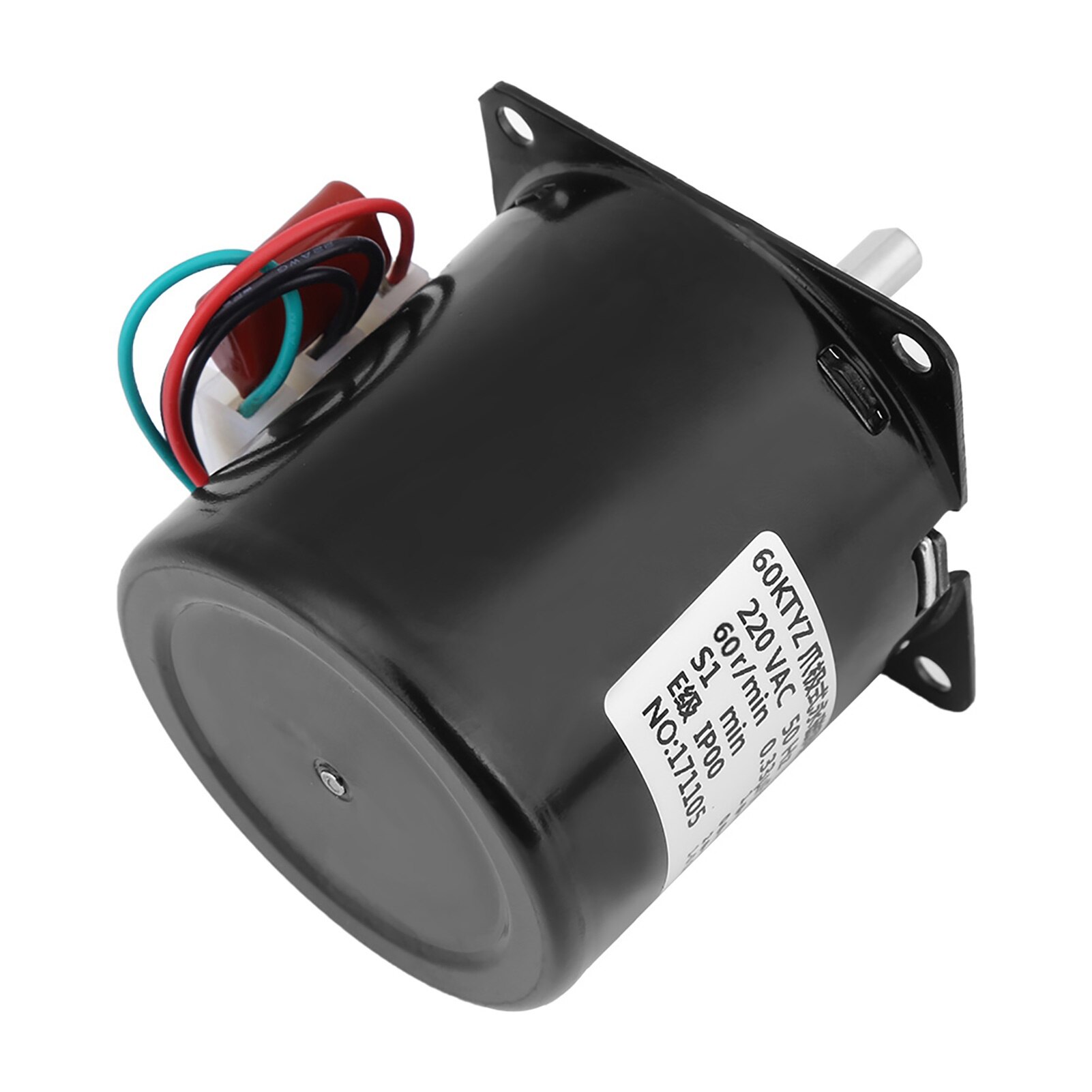 Motor sincron 60KTYZ, Mmgoqqt, 220V, 60 rpm, 6 x 6 x 6 cm, negru
