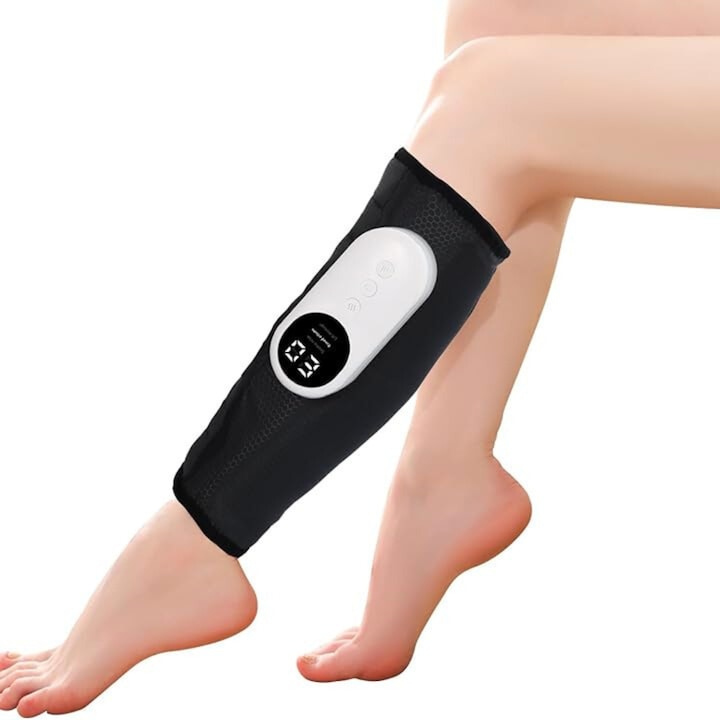 Aparat de masaj picioare fara fir, cu caldura, 3 moduri si 3 intensitati, pentru circulatie si relaxare, dimensiune maxima 57cm