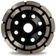 Disc pentru slefuirea betonului, Inter-Vis, 125 mm, 6 mm inaltime, diamant, 22,23 mm diametru orificiu, negru/argintiu
