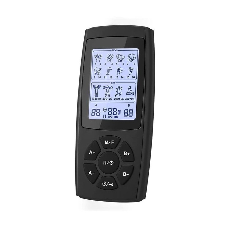 Масажор Extralink Vital+ Basic, електростимулация TENS/EMS, 28 режима, 4 електрода, преносим