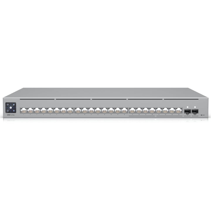 Превключвател USW-Pro-Max-24, Ubiquiti, 8 x RJ45 2.5 Gbps, 16 x RJ45 1000 Mbps, сив