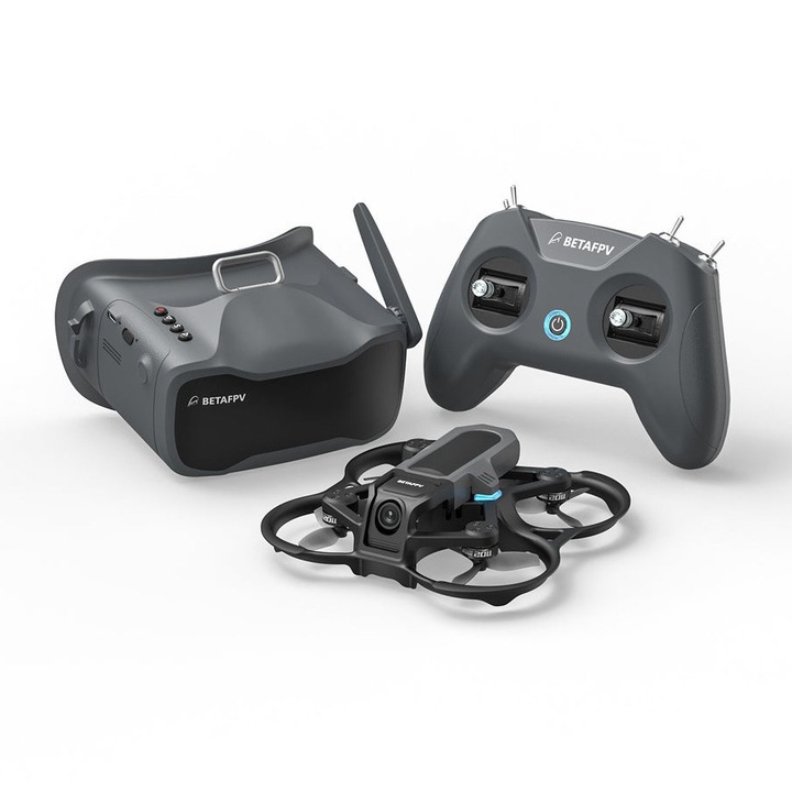 Kit drona BetaFPV Aquila16 FPV, include drona completa si ochelari FPV, zbor stabil si control precis, camera integrata pentru transmisie video in timp real, ideal pentru pasionatii de curse si filmari aeriene