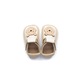 Pantofi copii barefoot Ursulet alb, piele naturala, bej/alb, 23 EU