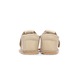 Pantofi copii barefoot Ursulet alb, piele naturala, bej/alb, 23 EU