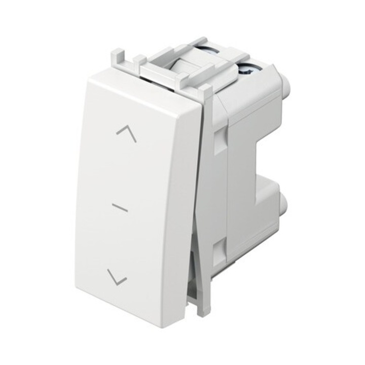 Buton Cu Revenire Pentru Jaluzele Tem, Simbol Sageti Sus-nul-jos, Alb