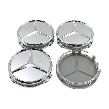 Set 4 x Capac central roti, pentru Mercedes Benz, argintiu, 75mm - eMAG.ro