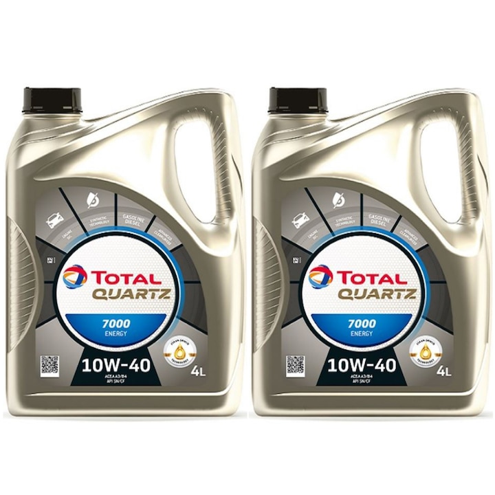 Pachet 8 litri Ulei Total Quarz 7000 Energy 10W40