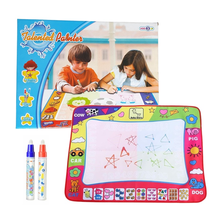 Jucarie interactiva Covoras pentru desenat cu apa, masini, + 3 ani