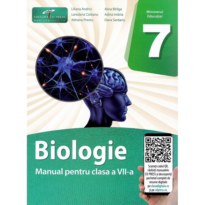 Biologie - Clasa 7 - Manual - Liliana Andrici, Alina Birliga, Loredana Ciobanu, Adina Imbria, Adriana Preotu, Oana Sardariu