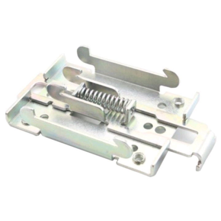 Suport pe sina DIN Teltonika 088-00267, compatibil cu routere Teltonika, model PR5MEC00, instalare rapida si sigura, ideal pentru montaj profesional in dulapuri si panouri industriale