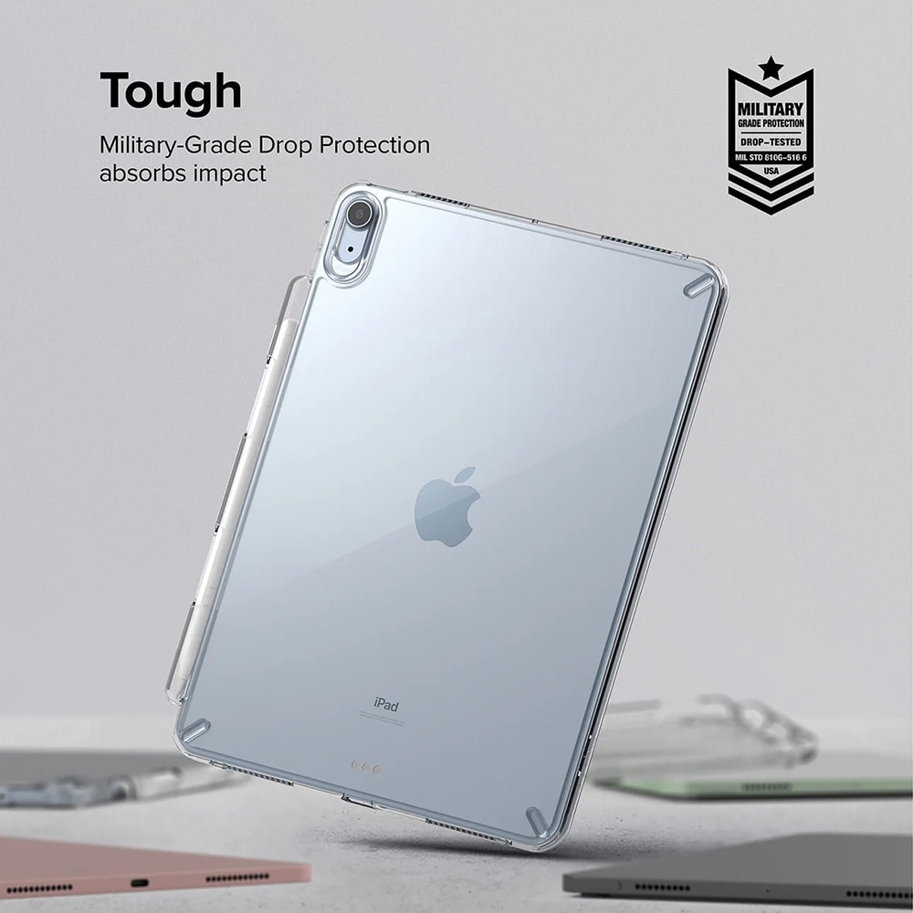 Husa de protectie Ringke pentru tableta compatibila cu Apple iPad Air 4 2020/Air 5 2022/Air 11 2024, Fusion, slot pentru Pen, silicon, Transparent