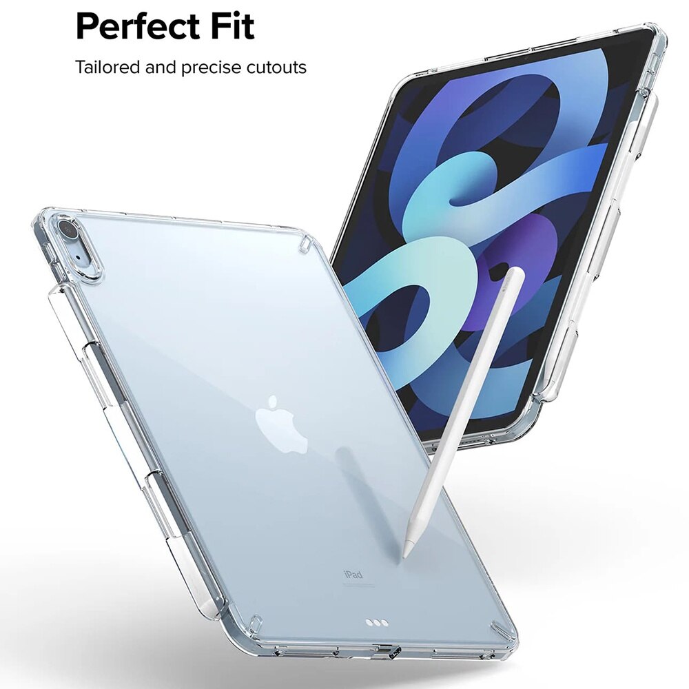 Husa de protectie Ringke pentru tableta compatibila cu Apple iPad Air 4 2020/Air 5 2022/Air 11 2024, Fusion, slot pentru Pen, silicon, Transparent