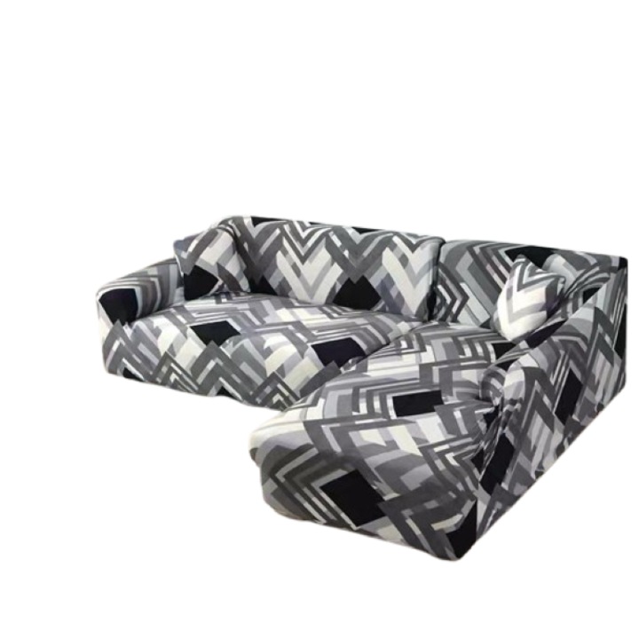 Husa elastica pentru coltar, Comfort, Elastan, 145x185cm/185x230cm, Imprimeu Non Culori