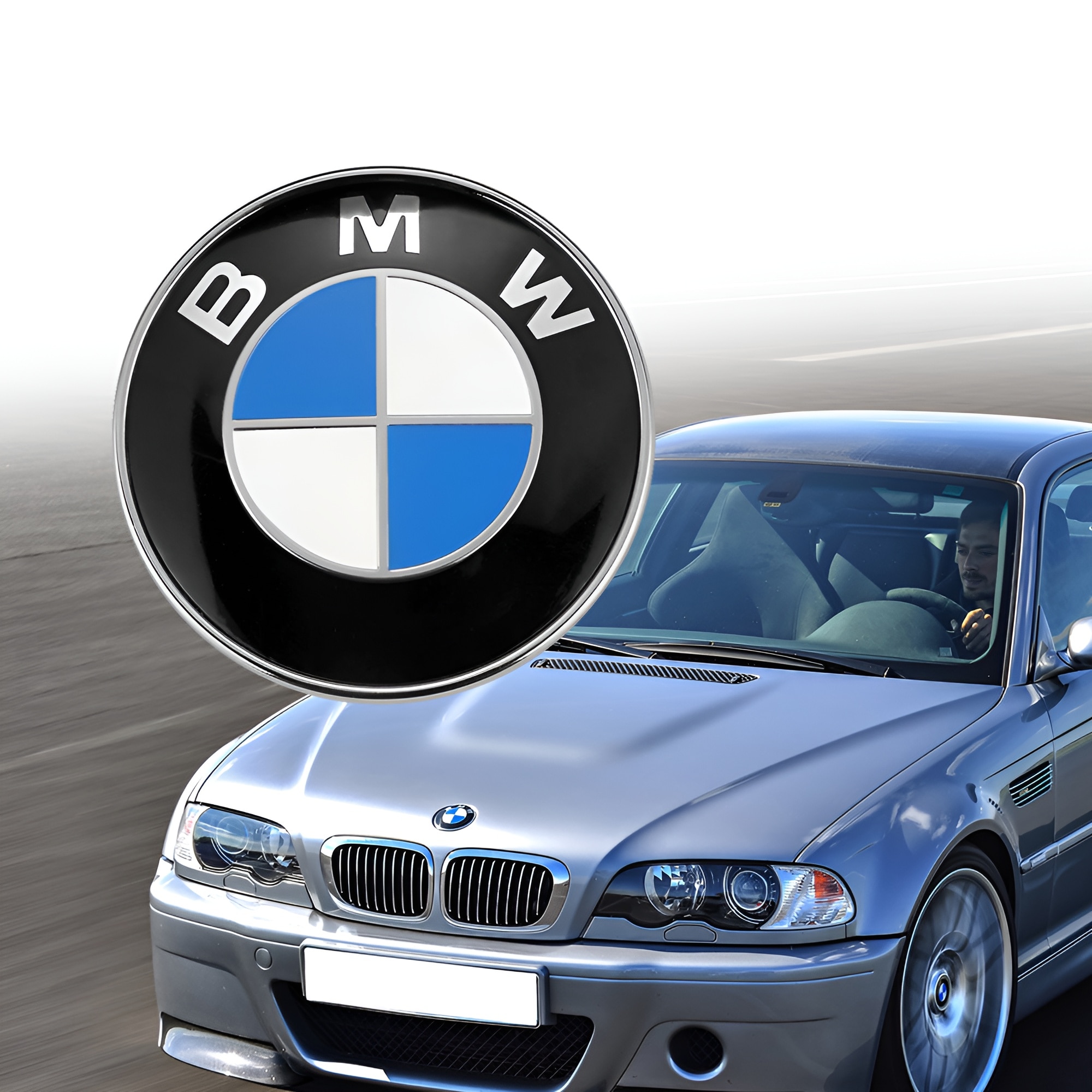 Logo BMW E46 E39 2 Emblemas/logo BMW De 82 Mm Para Capó - Compatible Con E46, E39, E90, E60, E34, E36, X3, X5, X6 Emblema Capó BMW 82mm - 8