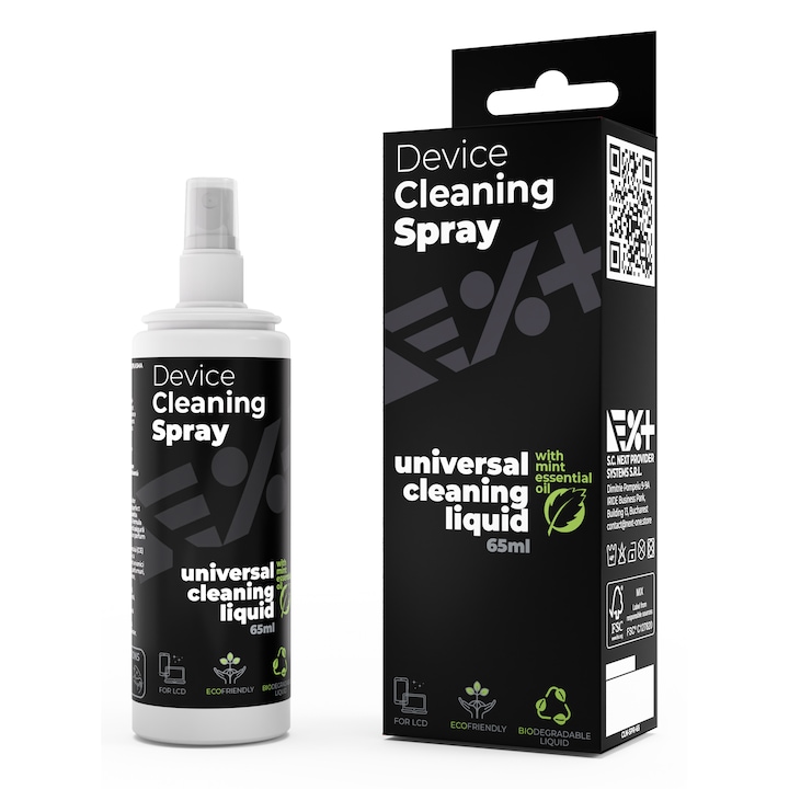 Kit de curatare NOA: solutie fara alcool si laveta pentru ecran LCD, LED, OLED, Plasma | 65ml