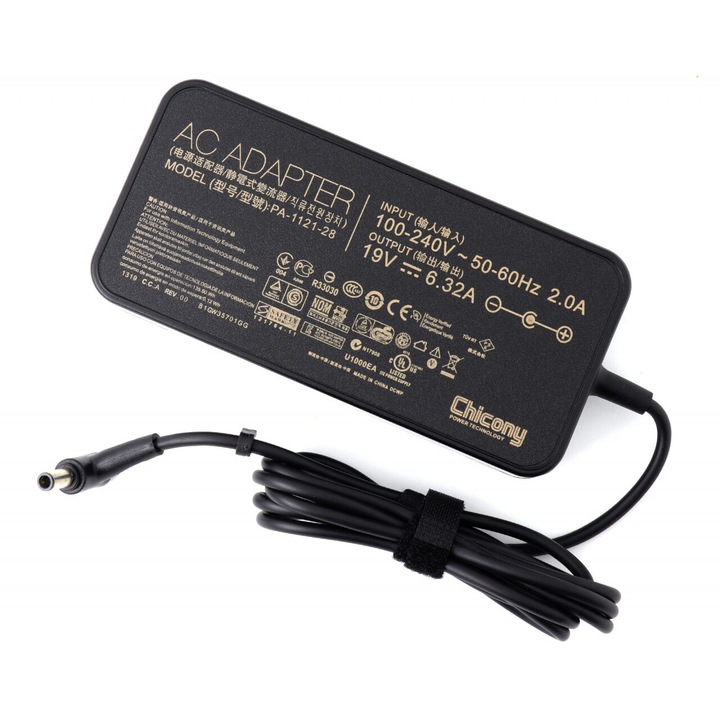 Incarcator PA-1121-28 ADP-120CH B pentru laptop Asus TUF Gaming FX705GM FX705DT FX705GE FX705GD FX505 FX505GD FX505GE FX505GD FX505DY FX705DY FX505GM TUF705GD FX505DD - 120W 19V 6.32A mufa 6.0x3.7mm