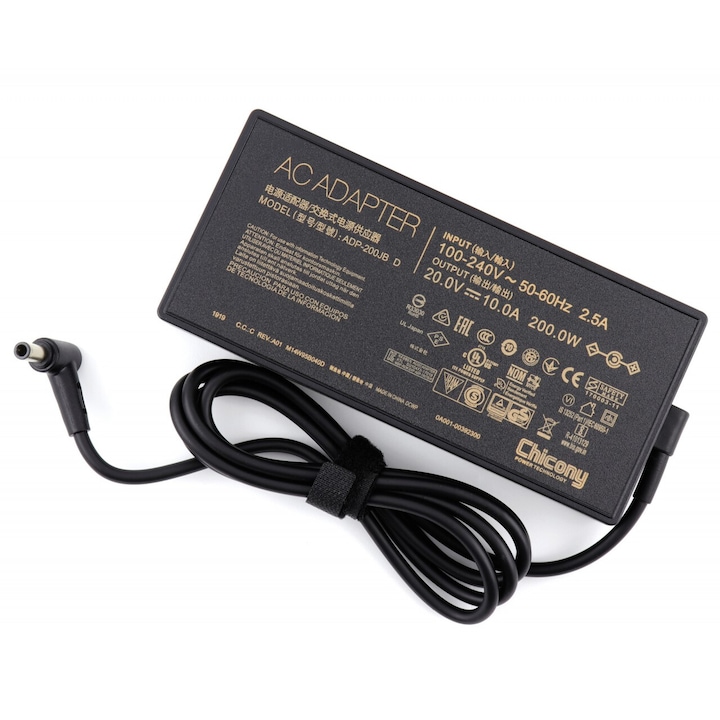 Incarcator ADP-200JB D pentru Asus GL503 Gl504 GL702 GL703 GM501 GX531 ProArt Studio Book Pro 15 17 Strix Hero G515 G531 Strix Scar GL704 ZenBook Pro UX581 Zephyrus GX501 - 200W 20V 10A