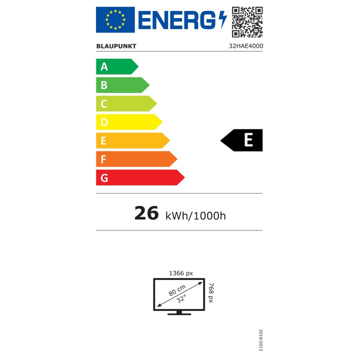 Televizor Blaupunkt LED 32HAE4000, 81 cm, HD, Clasa E