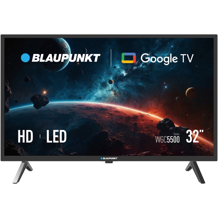 Телевизор Blaupunkt LED 32WGC5500, 32" (81 см), Smart Google TV, HD, Клас E