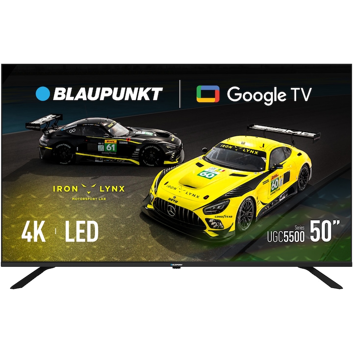 Blaupunkt 50UGC5500S LED Smart televízió, 127 cm, Google TV, 4K Ultra HD, G energiaosztály, Bluetooth, WiFi, fekete