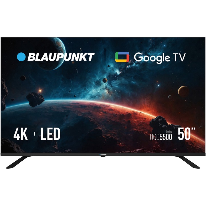 Телевизор Blaupunkt LED 50UGC5500S, 50" (127 см), Smart Google TV, 4K Ultra HD, Клас G