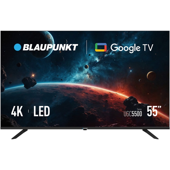 Телевизор Blaupunkt LED 55UGC5500S, 55" (139 см), Smart Google TV, 4K Ultra HD, Клас G