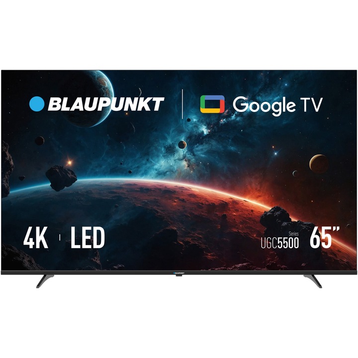 Телевизор Blaupunkt LED 65UGC5500S, 65" (165 см), Smart Google TV, 4K Ultra HD, Клас G