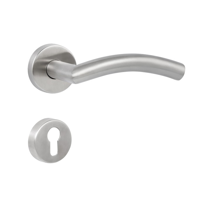 Kilincs Bussare Projekt VIVO S-21-65 rozsdamentes acél Cilinderes Rozettával