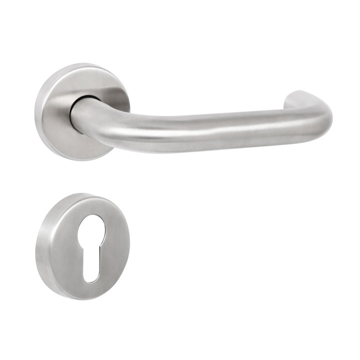 Kilincs Bussare Projekt UMINA S-23-65 rozsdamentes acél Cilinderes Rozettával