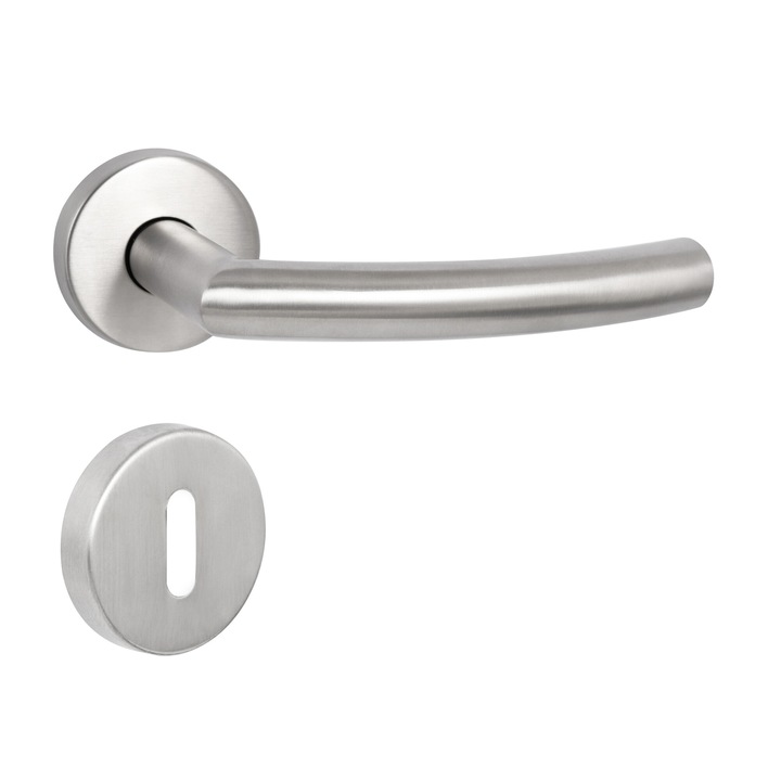 Kilincs Bussare Projekt VELA S-22-65 rozsdamentes acél Tollas kulcsos Rozettával