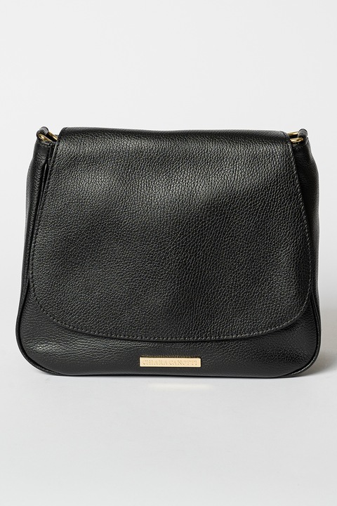 Chiara Canotti, Fedőlapos bőr válltáska, Fekete