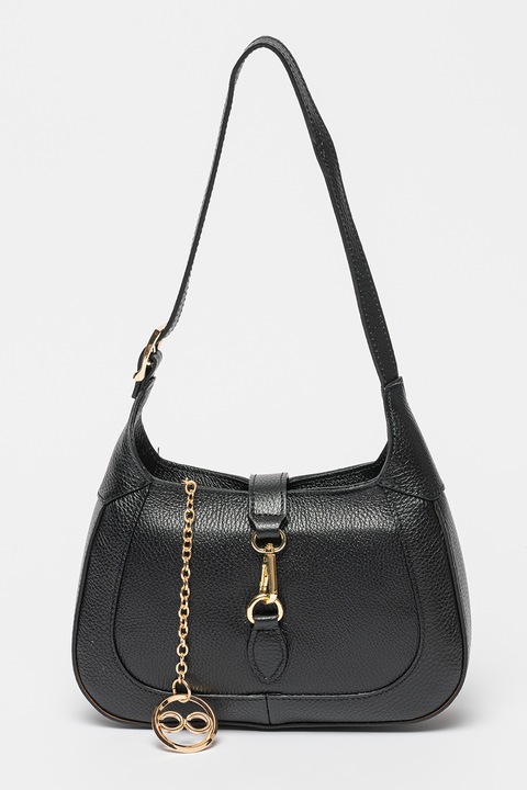 Chiara Canotti, Geanta uni de piele cu bareta, Negru