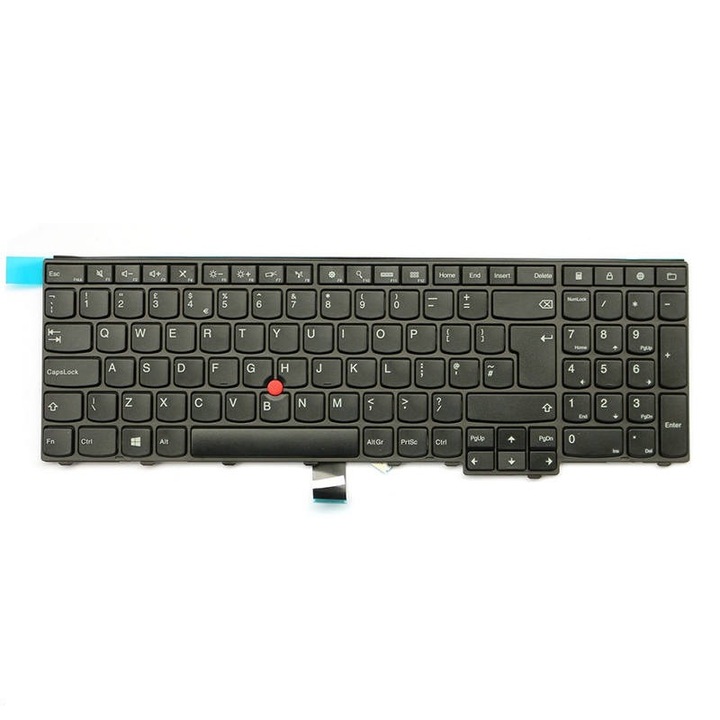 Prémium laptop billentyűzet Lenovo E540 T540 W540 T550 E531 W550s T540p E560 UK modellhez, nem világít, UK billentyűzet, fekete