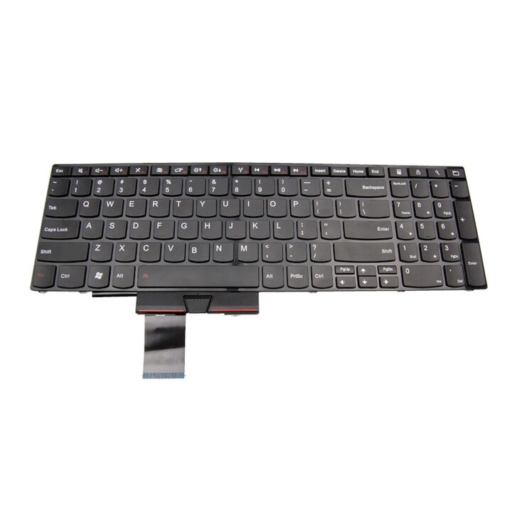 Prémium laptop billentyűzet Lenovo ThinkPad Edge E520 E520s E525 sorozathoz trackpointer nélkül, nem világít, Nemzetközi billentyűzet, Fekete