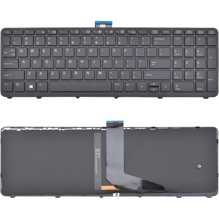 Tastatura laptop premium pentru HP ZBOOK 15 G1 ZBOOK 15 G2 ZBOOK 17 G1 ZBOOK 17 G2, iluminata, Tastatura internationala, Negru