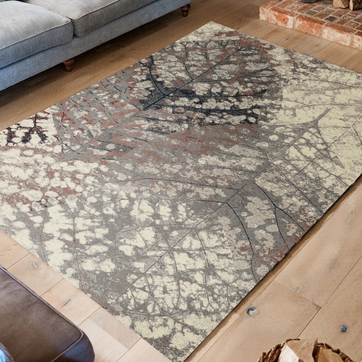 Килим Covorexpert Anny 33001-160, Размер 58 x 110 см, Бежов, Крем, Кафяв, Дължина на нишката 7 мм, Антиалергичен, Полипропилен, Хол, Спалня, Трапезария, Офис