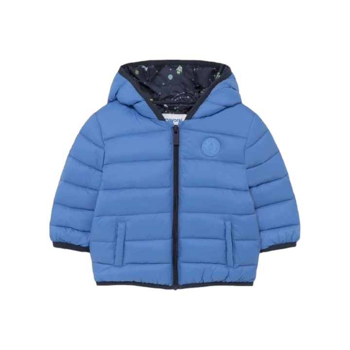 Geaca din fas, albastra, 6 luni, 68 cm