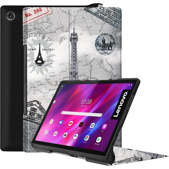 Husa Smart Cover, Sigloo, pentru tableta Lenovo Yoga Tab 11 YT-J706F, 11 Inch, 2021, Paris