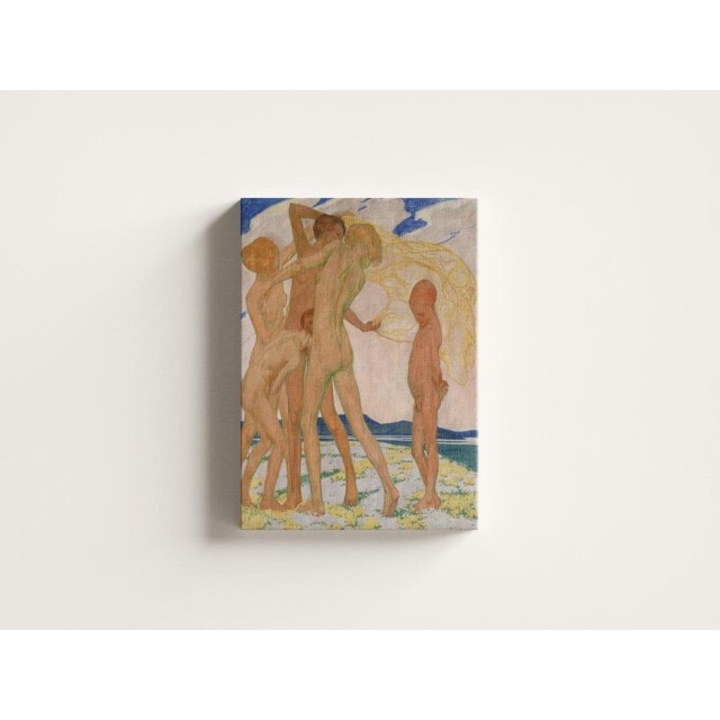 Картина на платно - Събиране на голи хора - 60x40 см